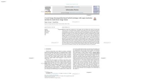 A novel image decomposition-based hybrid technique with super-resolution method for multi-focus image fusion